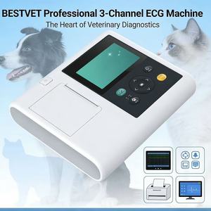 BESTVET 휴대용 3채널 개/반려동물 수의학용 심전도 모니터 (USB/내장 프린터 포함) 7인치 터치스크린 12리드 의료용 - Product Image 5