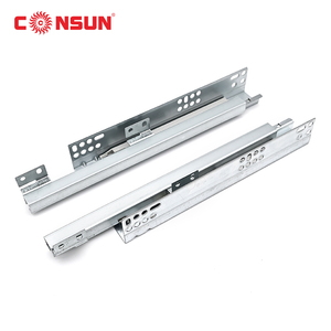 Thanh Trượt Kính Thiên Văn Ẩn Vòng Bi Kín Mềm Mở Rộng Toàn Bộ Thanh TrượT Ngăn Kéo Che Giấu - Product Image 1