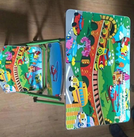 Table d'étude moderne pour enfants de maternelle (garçons/filles) – Bureau pliable pour devoirs avec chaise intégrée