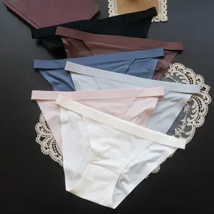 Women's Underwear Thong Color Low Waist Transparent Hollow Lace Stitching  Panties Seamless Underwear For, S-3XL