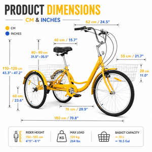 Tricycle cargo à châssis ouvert WOWI à propulsion humaine, taille 24, pour les acheteurs européens et américains - Product Image 6