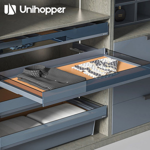 Tiroir coulissant télescopique Unihopper pour armoire, organiseur de rangement gain de place pour placard - Product Image 1