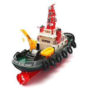 Remote Control Toys Henglong 3810 Super Detailed Model Tug Boats Harbor Hobby Boat & Watercraft RTR Ship Rescue RC Tugboat