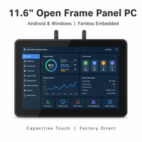 Ordinateur industriel tout-en-un avec écran tactile capacitif Android de 11,6 pouces, sans ventilateur, intégré, à montage mural, Windows