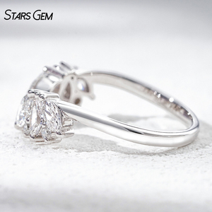 Anillo de Diamantes de Laboratorio en Oro Sólido de 10k Starsgem, Anillos de Boda, Anillo de Diamantes para Aniversario - Product Image 4