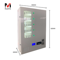 Distributeur automatique d'autocollants avec 5 sélections, paiement multiple (pièces, billets, carte), changeur de monnaie, distributeur automatique mural