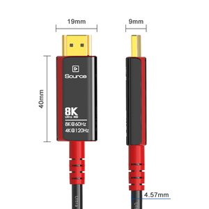 Cable de fibra óptica HDMI A129 de Grado Profesional de ultra alta velocidad 8K 60Hz HDR Cable HDMI para instalación en pared - Product Image 6