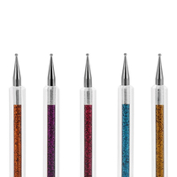 NAILIFEI – Ensemble de 5 stylos à double embout pour nail art avec pointe fine pour le pointillage (plastique et métal)