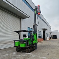 Machine de forage rotative sur chenilles pour l'installation de pieux solaires, pour le forage de trous de fondations, modèle Desert Solar Pile, à vendre