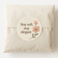 Autocollants d'étiquette de vêtements personnalisés merci mignon et papier d'emballage de sceau décoratif pour les étiquettes d'emballage d'enveloppe