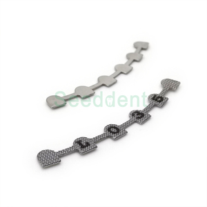 Ortodontik gigi baja tahan karat <span class=keywords><strong>lingual</strong></span> retainer dengan mesh atas dan rendah 3-3 ikatan ikatan splint Bondable 2 buah - Product Image 1
