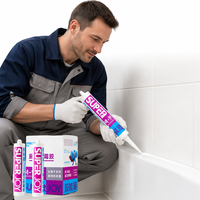 Adhésif hybride polymère MS disponible en OEM, sans solvant, haute résistance, pour la fixation et l'emballage de décorations en métal et carrelage céramique