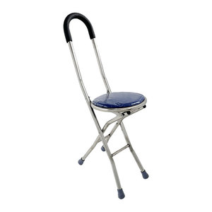 Bâton de marche Misuku avec siège 130 cm en acier inoxydable pliable pour personnes handicapées - Product Image 1