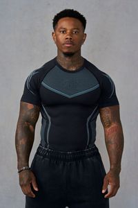 T-shirt de sport King Mcgreen Star pour homme, tenue de fitness ajustée, élasticité, séchage rapide, ajusté, tendance, musculation, manches courtes - Product Image 4