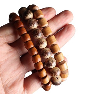 Buddhist Prayer Beads Bracelets Solid Bamboo Handcrafted Unisex Religious Jewelry - Product Image 5