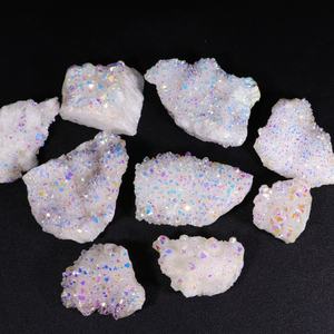 Cristal de Quartz Clair Naturel Effet Angel Aura AB, Grappe de Pierres Brutes, Cristal Blanc, Minéral Brut pour Décoration Feng Shui - Product Image 6