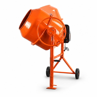 Bétonnière électrique portable mini, mélangeur de ciment et de mortier mobile avec roues