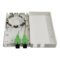 Kotak Terminal FTTH FWO-4-D 4 Core Fiber Wall Outlet SC FC 164x90x24mm PC ABS IP55 Pemasangan Tiang Dinding Dalam Ruangan Grosir