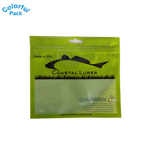 Claro, de plástico, paquete sellado logotipo personalizado impreso gusanos pescado <span class=keywords><strong>muerde</strong></span> de cebo de pesca de la bolsa - Product Image 4