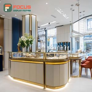 Minimalist Jewelry Retail Showcase System Tempered Glass Panel Brand Store Jewelry Cabinet - Product Image 4