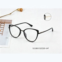 Gafas de Alta Calidad con Montura de Lujo en Forma de Ojo de Gato, Lentes Ópticas para Mujer, Gafas de Lectura para PC