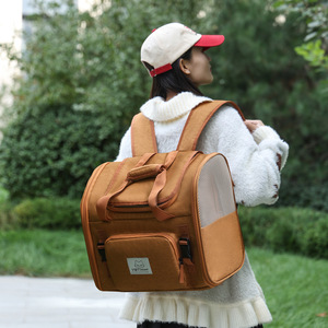 YBtoopet Yue Bai Tu <strong>Cat</strong> Outdoor Zipper Bag Expandable Breathable Portable Large-Capacity Pet <strong>Backpack</strong> for <strong>Cats</strong> &amp; Dogs Wholesale - Product Image 3