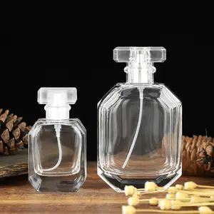 Stokta toplu koku parfüm paketi örnek sağlamak yüksek kalite temizle cam şişeler toptan