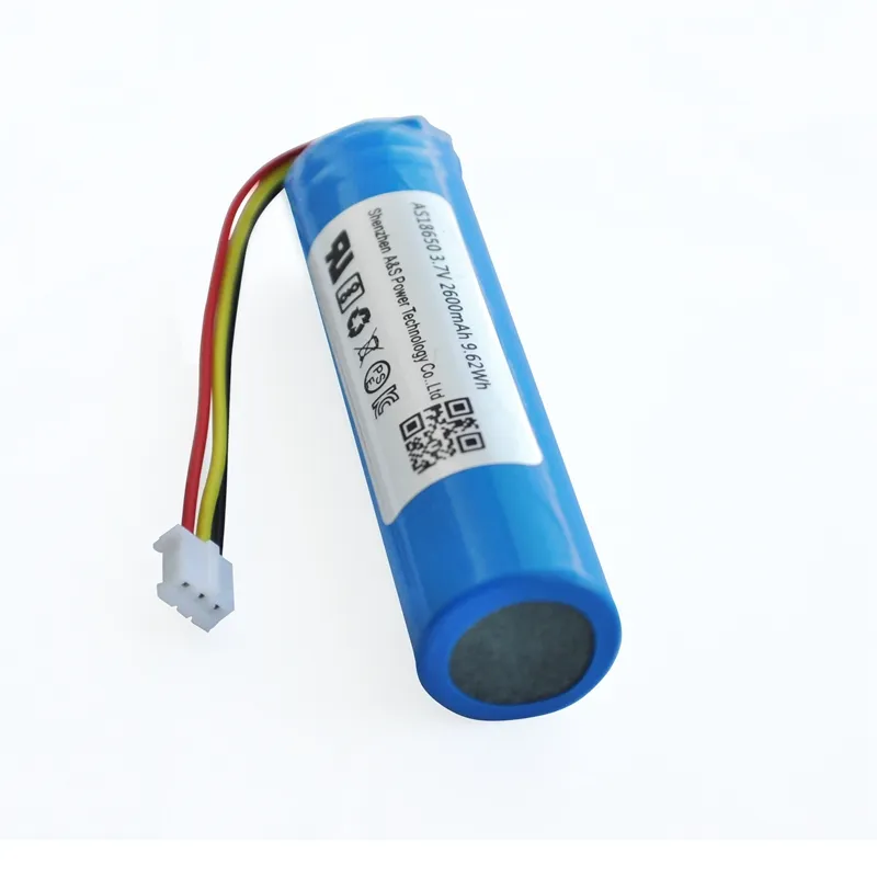 Rechargeable battery 18650 3.6v 3.7v 2600mah lithium li ion battery with pcm connector