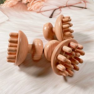 Masajeador de mango de madera HY, dispositivo de masaje Facial con cepillo de pulpo de masaje <span class=keywords><strong>Accupoint</strong></span> personalizado - Product Image 1