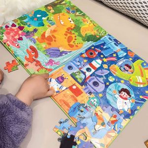 Preschool Learning Toy Princess Traffic <b>Animals</b> Dinosaur Theme Jigsaw Magnetic Puzzles for Toddlers 5-7 Girls Boys - Product Image 3