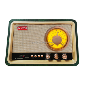 Eletree Xách Tay Retro Quay Điều Chỉnh Quay Quay Quay Không Dây <span class=keywords><strong>Streaming</strong></span> Stereo AM FM SW Đài Phát Thanh Với U Đĩa/TF Thẻ/AUX Âm Nhạc Máy Nghe Nhạc - Product Image 1