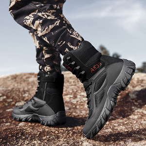 Marque de vente en gros, baskets de cheville en daim, marche, sécurité, bottes de sport décontractées, chaussures pour hommes - Product Image 4