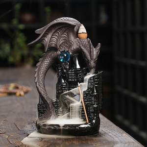 Brûleur d'<span class=keywords><strong>encens</strong></span> <span class=keywords><strong>cascade</strong></span> en céramique en forme <span class=keywords><strong>de</strong></span> dragon, décoration d'intérieur, support d'aromathérapie pour senteur bois <span class=keywords><strong>de</strong></span> santal - Grande Vente - Product Image 4