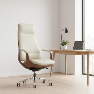 Ghế văn phòng da giả hiệu ứng gỗ, thiết kế hiện đại, xoay, điều chỉnh độ cao, đạt chứng nhận BIFMA - Product Image 5