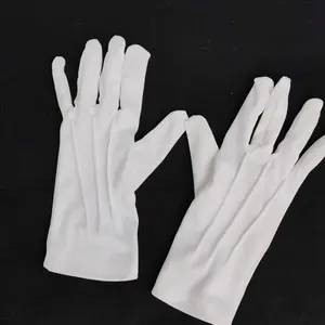 Tendons Mitten White Polyester Gloves Ceremony Parade Honor Guard Formal Dress Gloves Thin Mitten Gloves