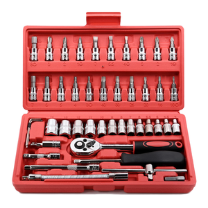 Dongrun 46pcs Car Repair <strong>Spanner</strong> Tool Box Universal Hardware Hand Tools <strong>Ratchet</strong> Wrench Socket <strong>Sets</strong> - Product Image 5