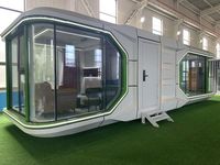 Villa Modulaire Intelligente Préfabriquée, Hôtel Capsule et Tiny House Mobile, Chambre de Vie en Forme Préfabriquée