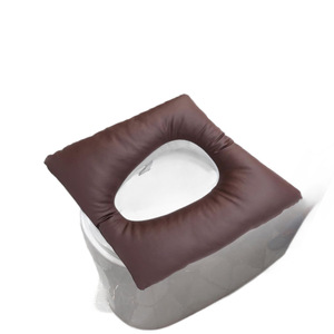 เบาะรองนั่งชักโครก สีน้ำตาลกาแฟ สีน้ำเงินรอยัล ผ้ากำมะหยี่ กันน้ำ เพิ่มความสูง สำหรับผู้สูงอายุ - Product Image 5