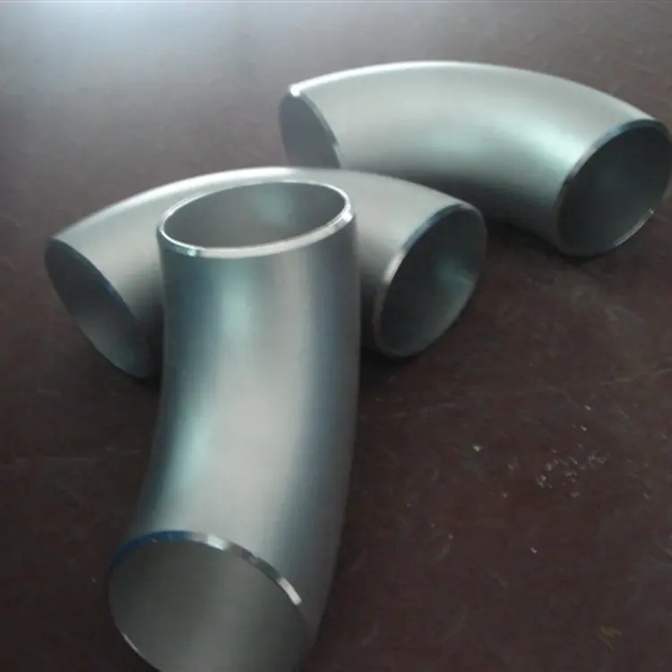 SUS304 316 Fitting Pipa Stainless Steel, Fitting Las Bokong Siku BW LR Radius Panjang 90 Derajat Sch10 Sch40 Siku Ss Mulus