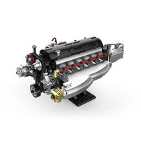 Happy Build PB8814, Modelo de Motor 2JZ GTE, 974 Piezas, Ensamblaje Mecánico Detallado, Juego de Bloques de Construcción Coleccionables para Escritorio