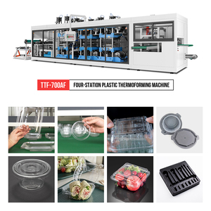 Máquina Automática para Fabricar Cajas <span class=keywords><strong>Bento</strong></span> Compostables, Contenedores para Ensaladas, Bandejas para Sushi, con Bomba de <span class=keywords><strong>Motor</strong></span>, Materiales PET/PVC/PP/PS/HIPS - Product Image 5