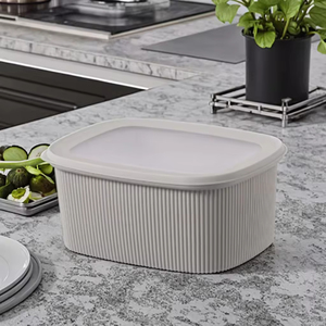 Juego de Recipientes Herméticos Apilables de Plástico para Alimentos, Recipientes Verticales Acanalados a Prueba de Fugas para Almacenamiento en la Cocina - Product Image 3