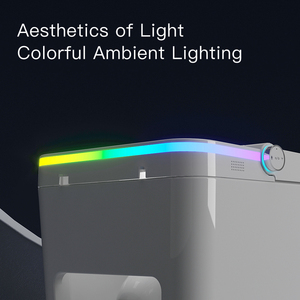 Sensore automatico automatico di lusso nero S-Trap senza acqua <span class=keywords><strong>a</strong></span> filo intelligente quadrato in ceramica Smart wc con telecomando - Product Image 3