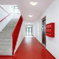 Plafonnier encastré IP65 IK10 20W avec détecteur de mouvement, luminaire rond encastré pour sous-sol, couloir