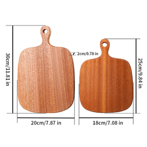 <span class=keywords><strong>Planche</strong></span> à pain en <span class=keywords><strong>bois</strong></span> de Sapele avec poignée, 12 pouces, pour service individuel de fromages, charcuteries et pâtisseries, Nouveauté - Product Image 3
