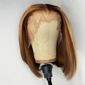 Coolhair Wig Perruque Bob Courte à Coupe Droite en Cheveux Naturels, Lace Frontale, Sans Colle, Double Tirage, Lisse - Product Image 4