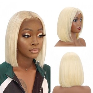 Tóc Giả Ngắn Tóc Giả Bob Lace Front Mật Độ 180% Tóc Giả Màu Bob Màu Vàng Hồng Đỏ Đỏ 99J - Product Image 4