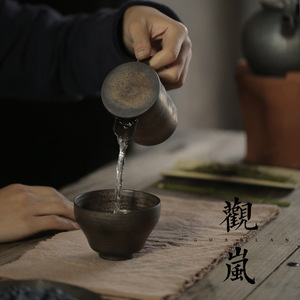 Handmade Ceramic <b>Teacup</b> Wide Mouth Conical Shape Matte Finish Tea Tasting Cup Individual Master Cup - Product Image 4