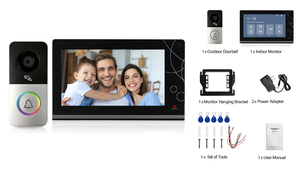 Tuya <span class=keywords><strong>SmartLife</strong></span> 3MP Wi-Fi LCD Mini judas sonnette caméra moniteur 7 pouces étanche PIR Vision nocturne large visiophone - Product Image 6