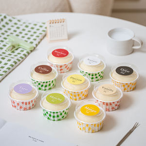 กล่องพลาสติก PP ทรงกลมแบบหนาแบบใช้แล้วทิ้งสำหรับใส่เค้กถ้วยเค้กเดี่ยวแบบใส - Product Image 1